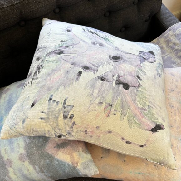 Eskayel Cocos Pillow in Cay, 18"x18" with feather insert - Picture 3 of 7